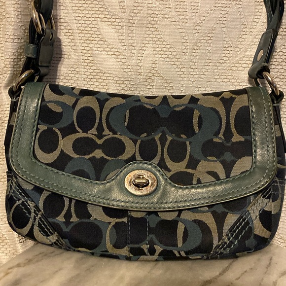 Coach Denim Blue Jacquard Optic Bag